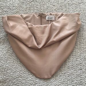 Oh polly taupe bustier top